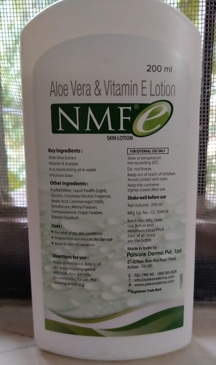  NMF e skin lotion Ingredients, NMF Skin lotion direction of use