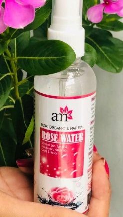 Aroma Musk 100% Organic Rose Water Spray for Face & Hair