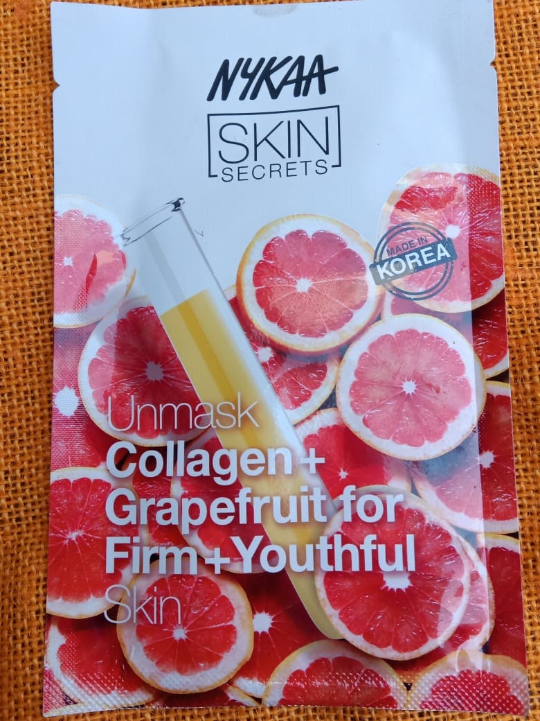 Collagen Grapefruit Face sheet Mask for firm youthfull skin