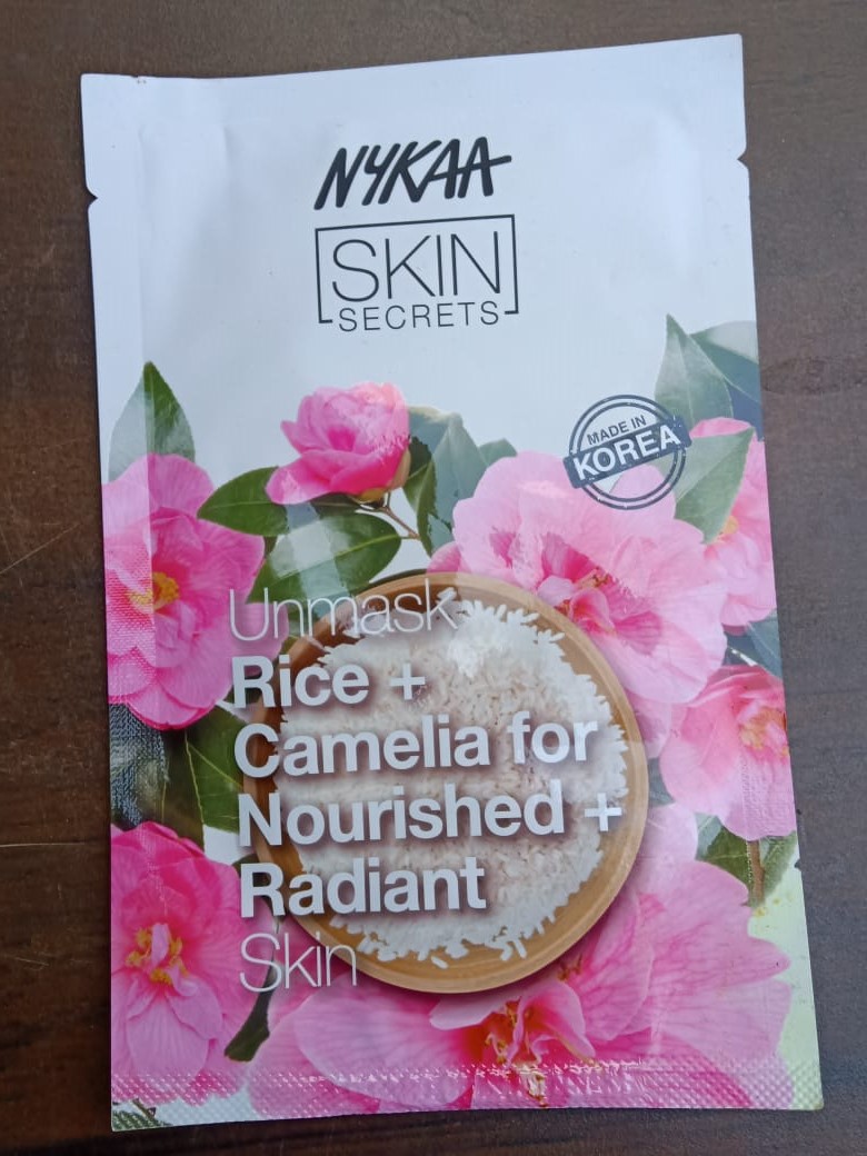 Rice Camelia Face sheet Mask for Nourished Radiant Skin