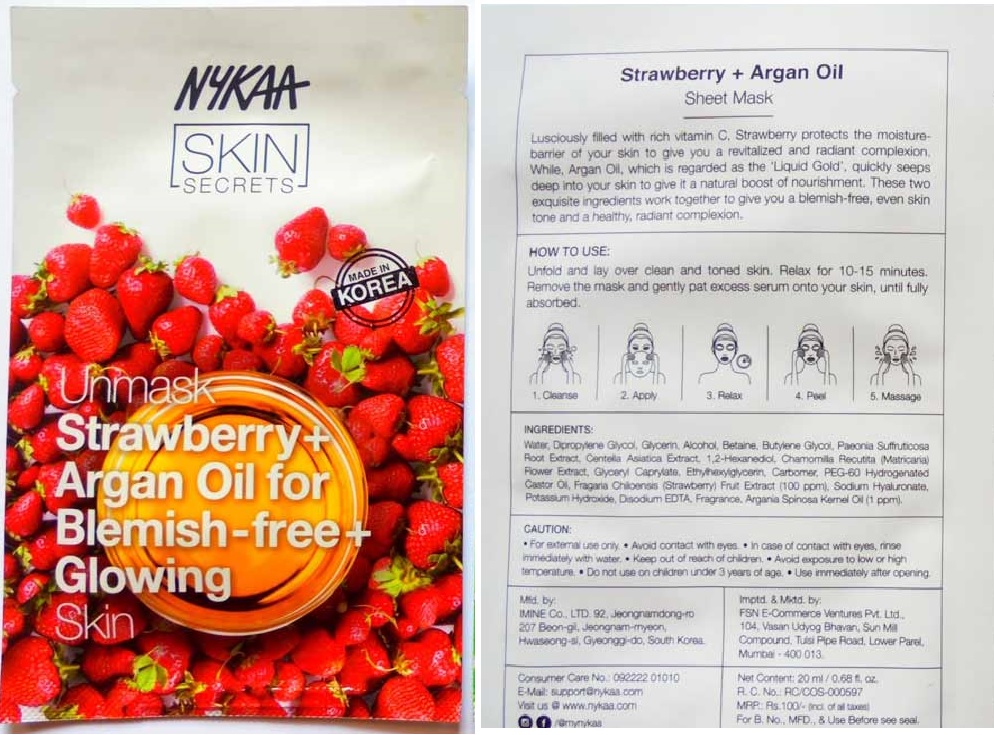 Strawberry Argan Oil face mask for Blemishes Glowing Skin