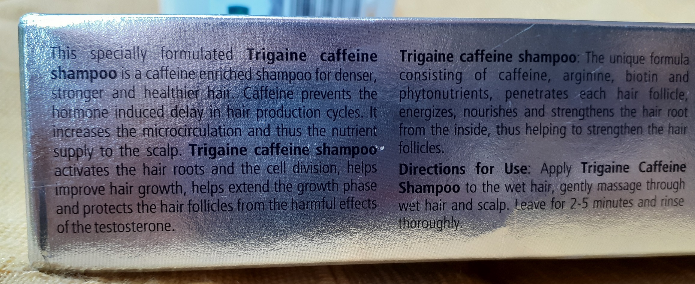 Benefits of Trigaine Caffeine Shampoo 