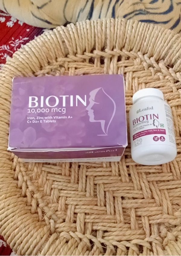 Leafed Biotin 10000 mcg Review: Best biotin tablets for Hair, nails & skin
