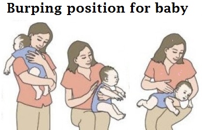 Burping position for baby