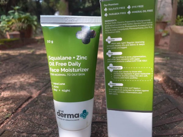 Derma Co Squalane + Zinc Oil Free Daily Face Moisturizer Review-Best to get Youthful Skin