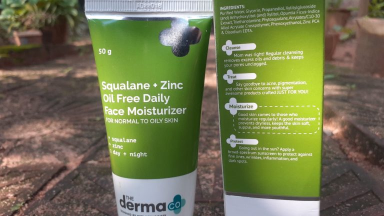 Derma Co Squalane + Zinc Oil Free Daily Face Moisturizer Review