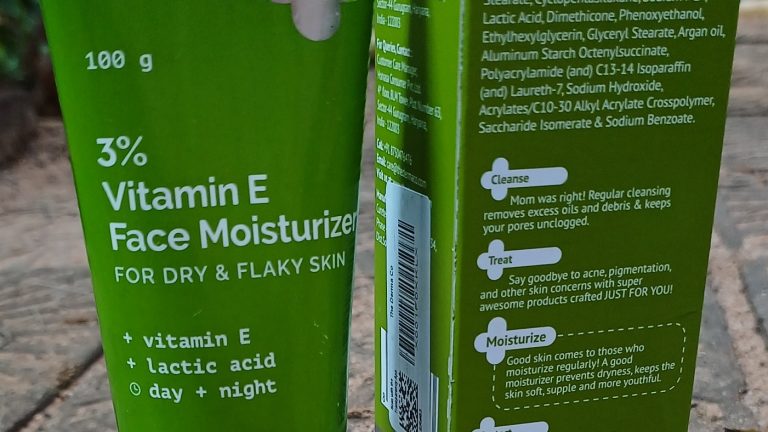 Derma Co 3% vitamin E face Moisturizer Review