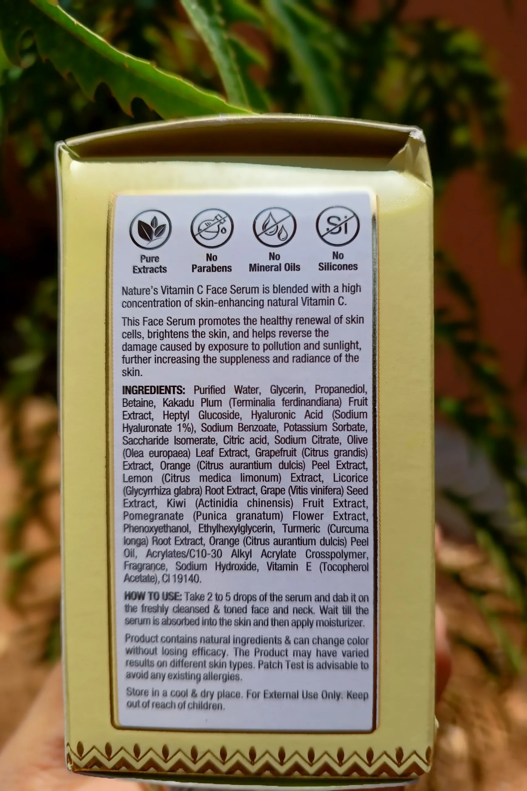 Ingredients of St.Botanica Oriental Botanics Nature's Vitamin C Face Serum