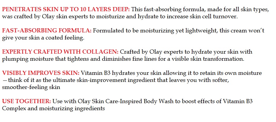 Olay Firming Body Lotion benefits