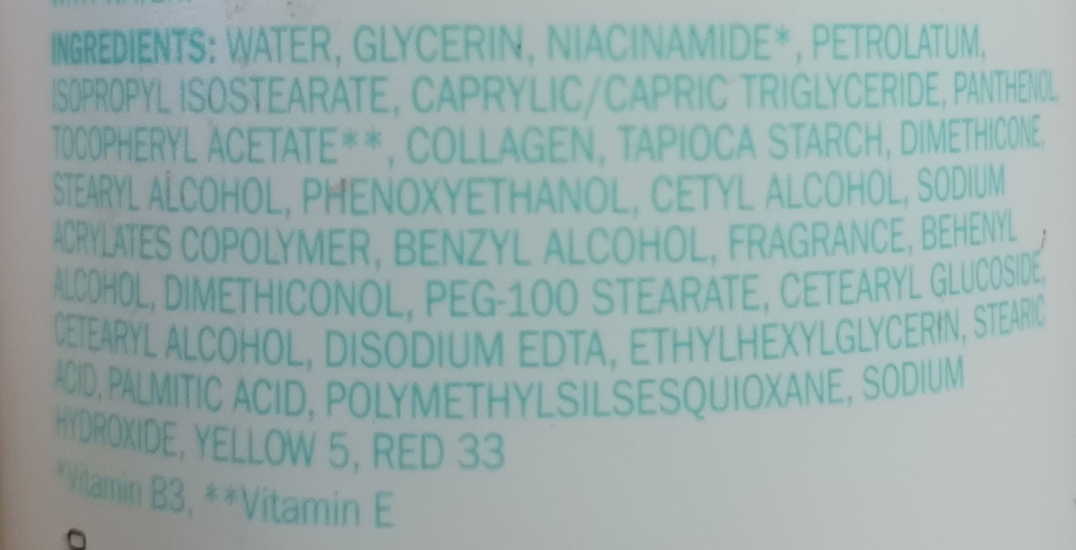 Olay Firming Body Lotion Ingredients